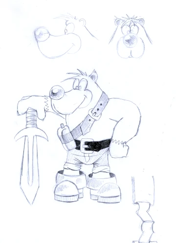 Early sketch of Banjo from Project Dream